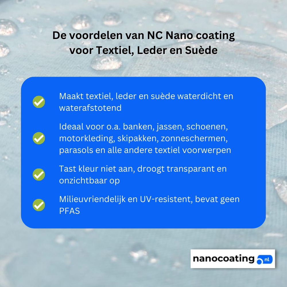 NC Nano Coating voor Textiel, Leder & Suède